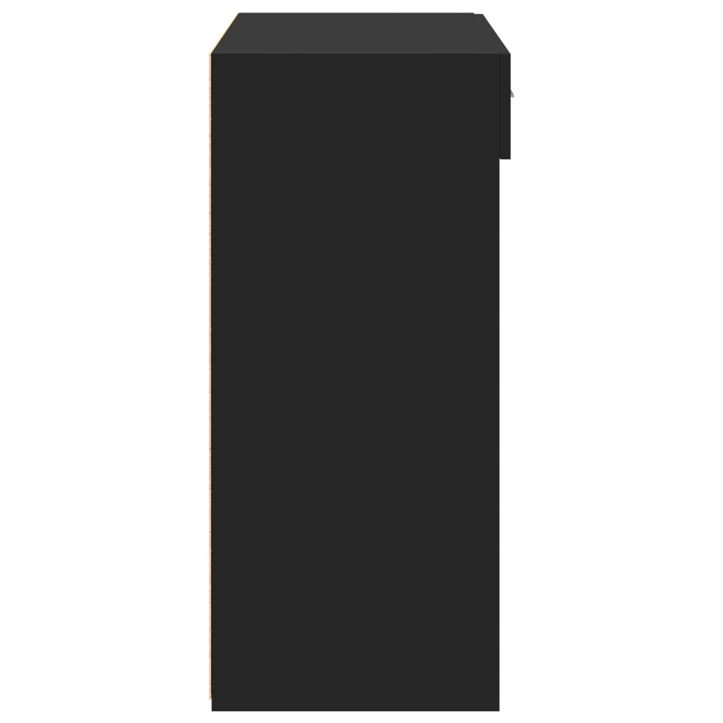 Dressoir 80x42,5x93 cm bewerkt hout zwart is nu te koop bij PeponiXL, paradijselijk wonen!