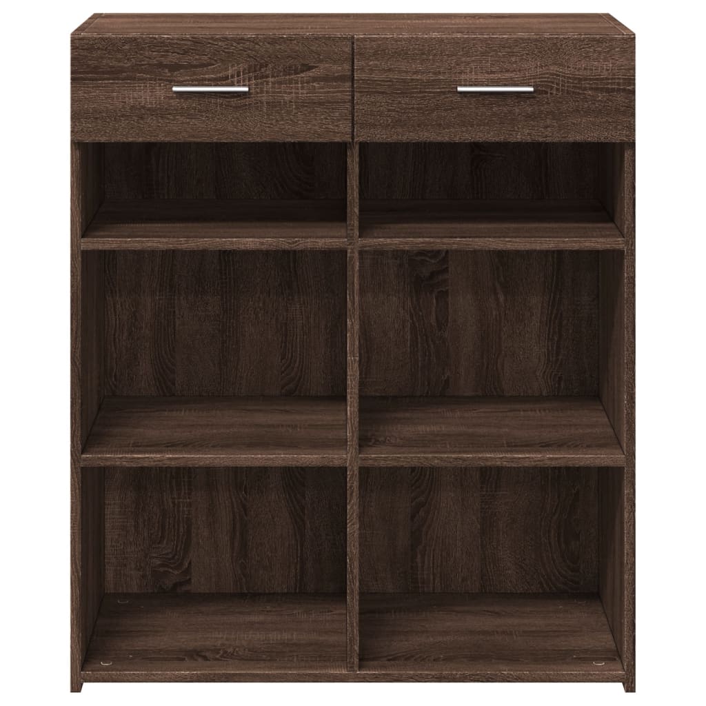 Dressoir 80x42,5x93 cm bewerkt hout bruin eikenkleur is nu te koop bij PeponiXL, paradijselijk wonen!