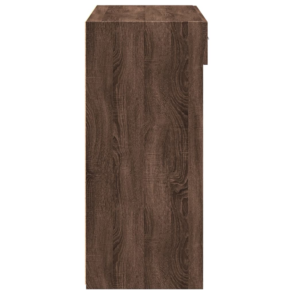 Dressoir 80x42,5x93 cm bewerkt hout bruin eikenkleur is nu te koop bij PeponiXL, paradijselijk wonen!