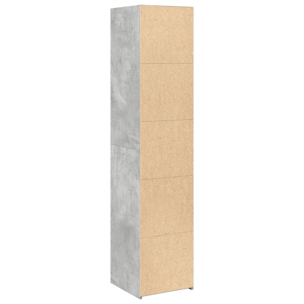 Hoge kast 40x41x185 cm bewerkt hout betongrijs is nu te koop bij PeponiXL, paradijselijk wonen!