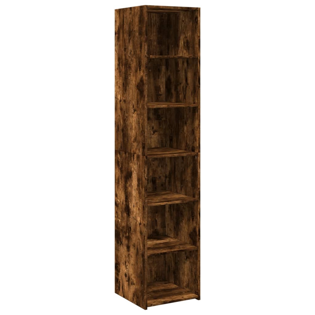 Hoge kast 40x41x185 cm bewerkt hout gerookt eikenkleurig is nu te koop bij PeponiXL, paradijselijk wonen!