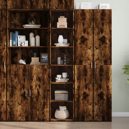 Hoge kast 40x41x185 cm bewerkt hout gerookt eikenkleurig is nu te koop bij PeponiXL, paradijselijk wonen!