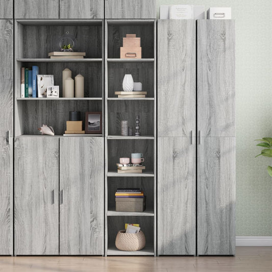 Hoge kast 40x41x185 cm bewerkt hout grijs sonoma eikenkleurig is nu te koop bij PeponiXL, paradijselijk wonen!