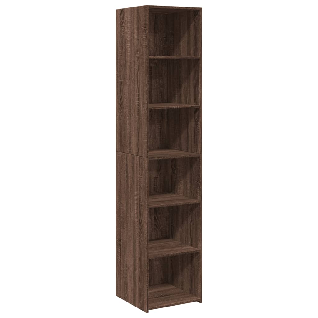 Hoge kast 40x41x185 cm bewerkt hout bruin eikenkleurig is nu te koop bij PeponiXL, paradijselijk wonen!