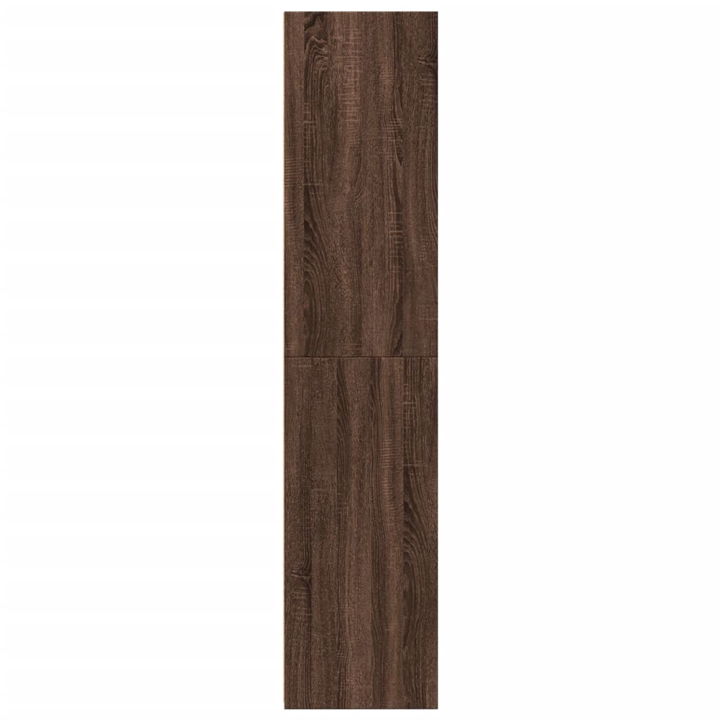Hoge kast 40x41x185 cm bewerkt hout bruin eikenkleurig is nu te koop bij PeponiXL, paradijselijk wonen!