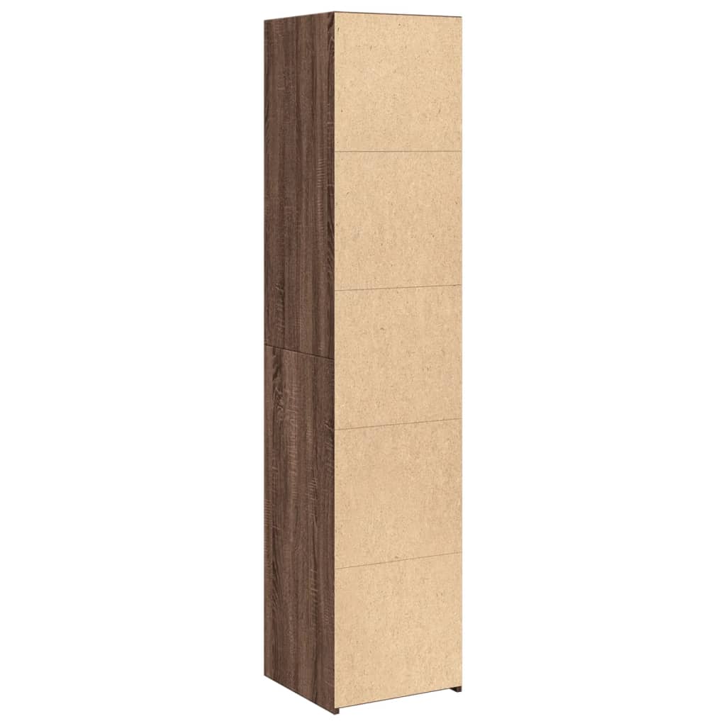 Hoge kast 40x41x185 cm bewerkt hout bruin eikenkleurig is nu te koop bij PeponiXL, paradijselijk wonen!