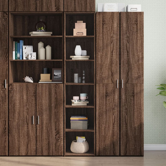 Hoge kast 40x41x185 cm bewerkt hout bruin eikenkleurig is nu te koop bij PeponiXL, paradijselijk wonen!