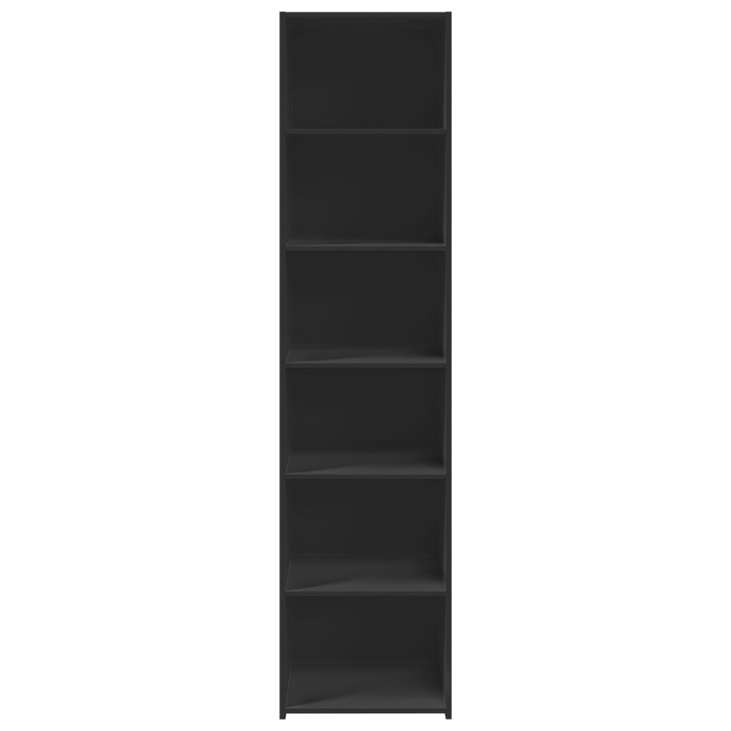 Hoge kast 45x41x185 cm bewerkt hout zwart is nu te koop bij PeponiXL, paradijselijk wonen!