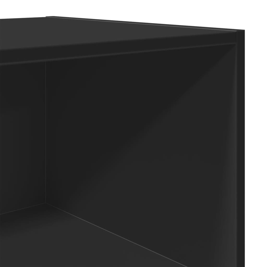 Hoge kast 45x41x185 cm bewerkt hout zwart is nu te koop bij PeponiXL, paradijselijk wonen!