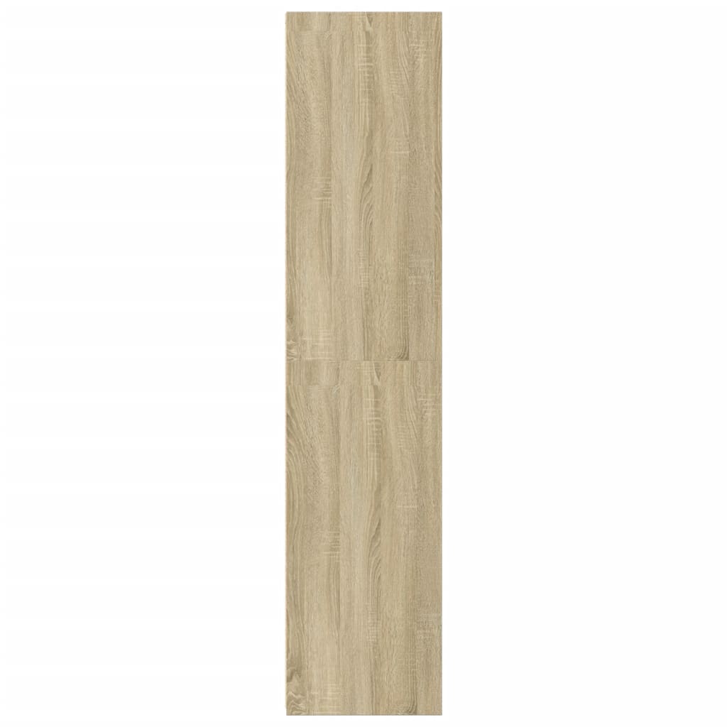 Hoge kast 45x41x185 cm bewerkt hout sonoma eikenkleurig is nu te koop bij PeponiXL, paradijselijk wonen!