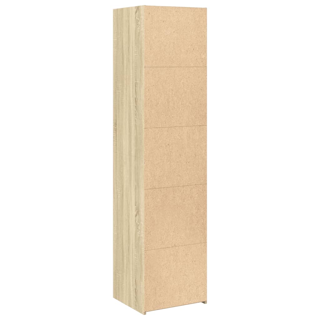 Hoge kast 45x41x185 cm bewerkt hout sonoma eikenkleurig is nu te koop bij PeponiXL, paradijselijk wonen!