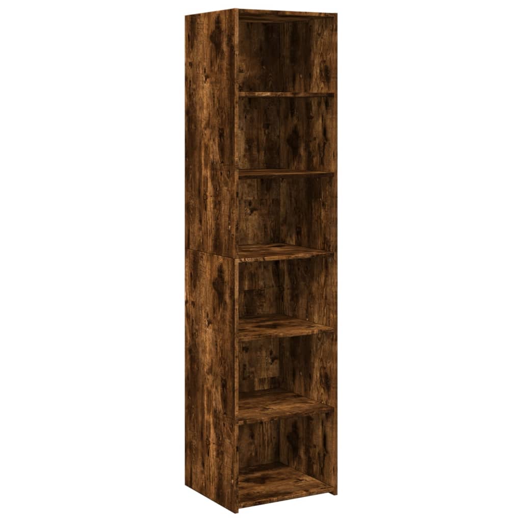 Hoge kast 45x41x185 cm bewerkt hout gerookt eikenkleurig is nu te koop bij PeponiXL, paradijselijk wonen!