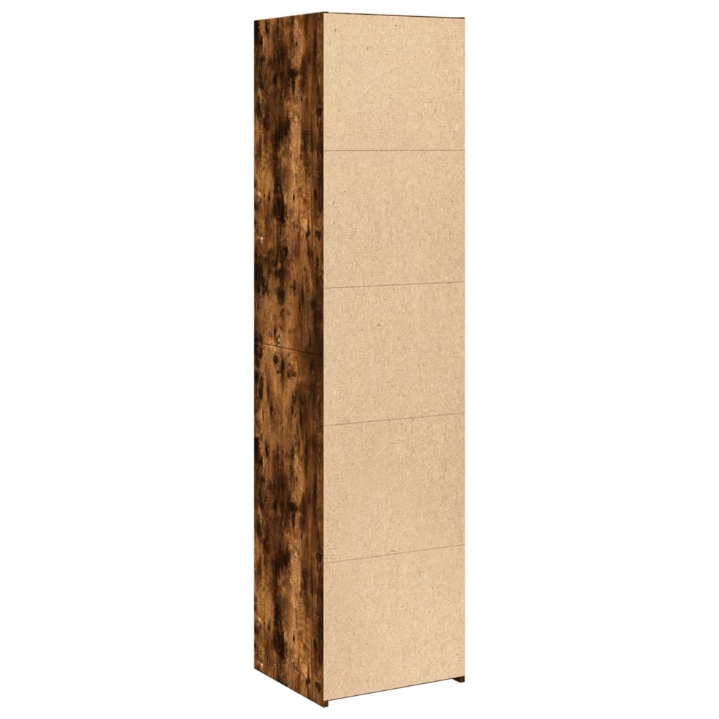 Hoge kast 45x41x185 cm bewerkt hout gerookt eikenkleurig is nu te koop bij PeponiXL, paradijselijk wonen!