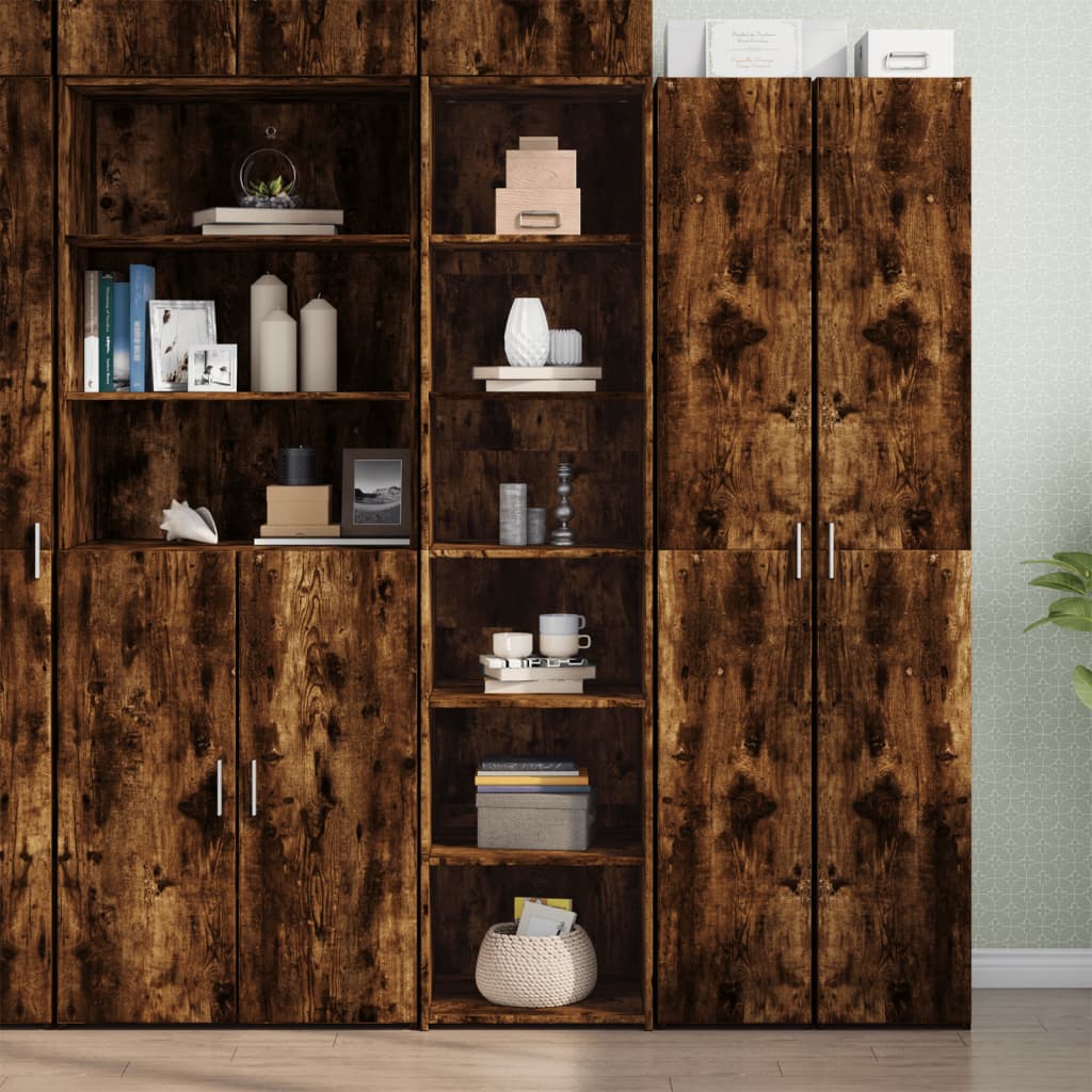 Hoge kast 45x41x185 cm bewerkt hout gerookt eikenkleurig is nu te koop bij PeponiXL, paradijselijk wonen!