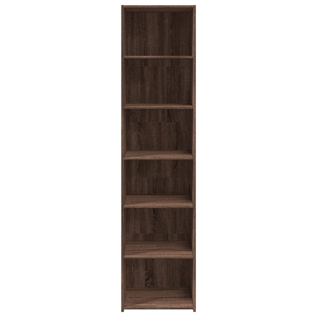 Hoge kast 45x41x185 cm bewerkt hout bruin eikenkleurig is nu te koop bij PeponiXL, paradijselijk wonen!