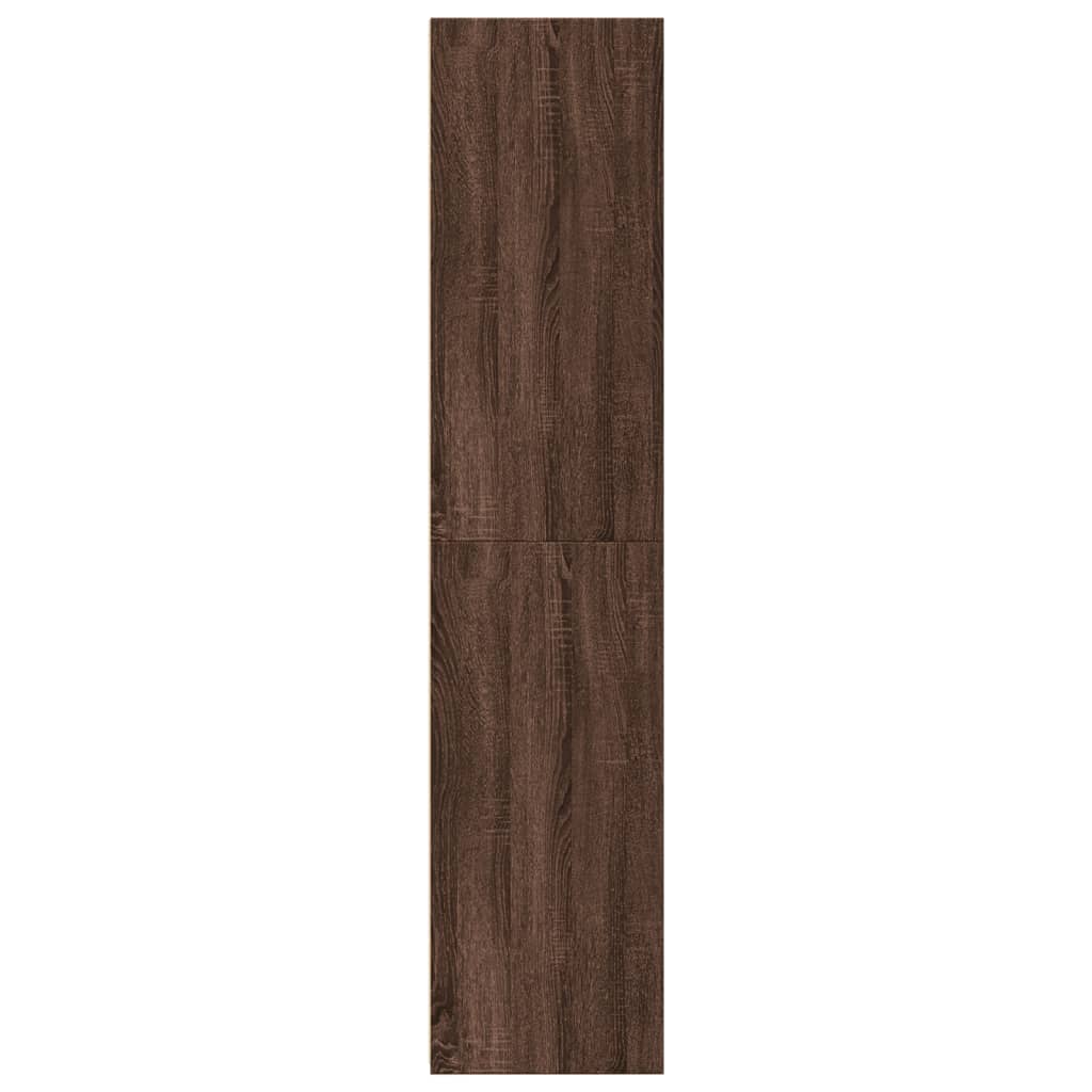 Hoge kast 45x41x185 cm bewerkt hout bruin eikenkleurig is nu te koop bij PeponiXL, paradijselijk wonen!
