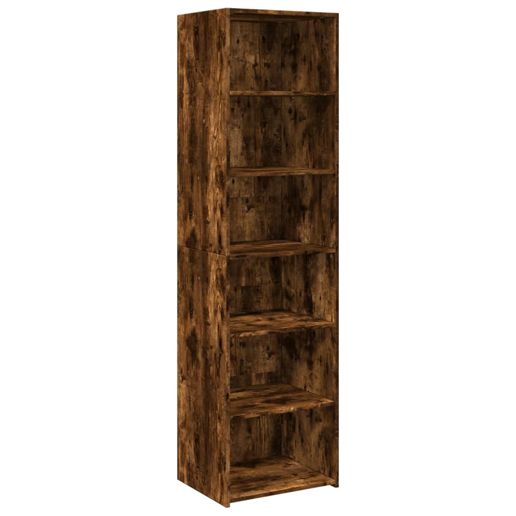 Hoge kast 50x41x185 cm bewerkt hout gerookt eikenkleurig is nu te koop bij PeponiXL, paradijselijk wonen!
