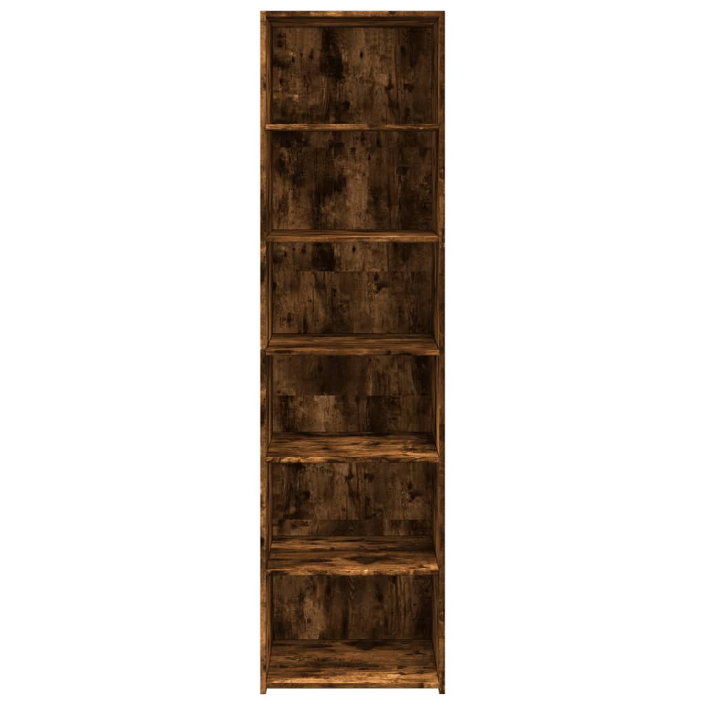 Hoge kast 50x41x185 cm bewerkt hout gerookt eikenkleurig is nu te koop bij PeponiXL, paradijselijk wonen!