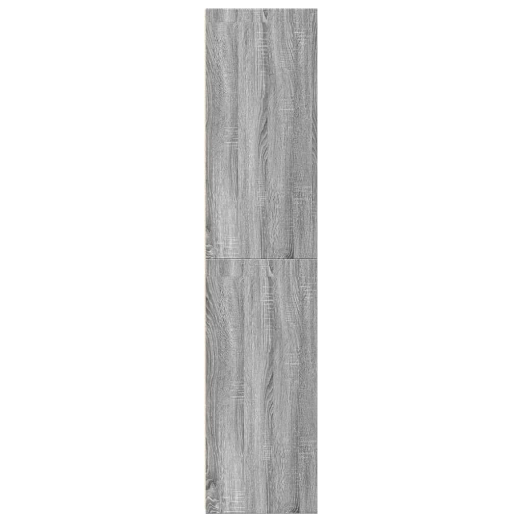 Hoge kast 50x41x185 cm bewerkt hout grijs sonoma eikenkleurig is nu te koop bij PeponiXL, paradijselijk wonen!