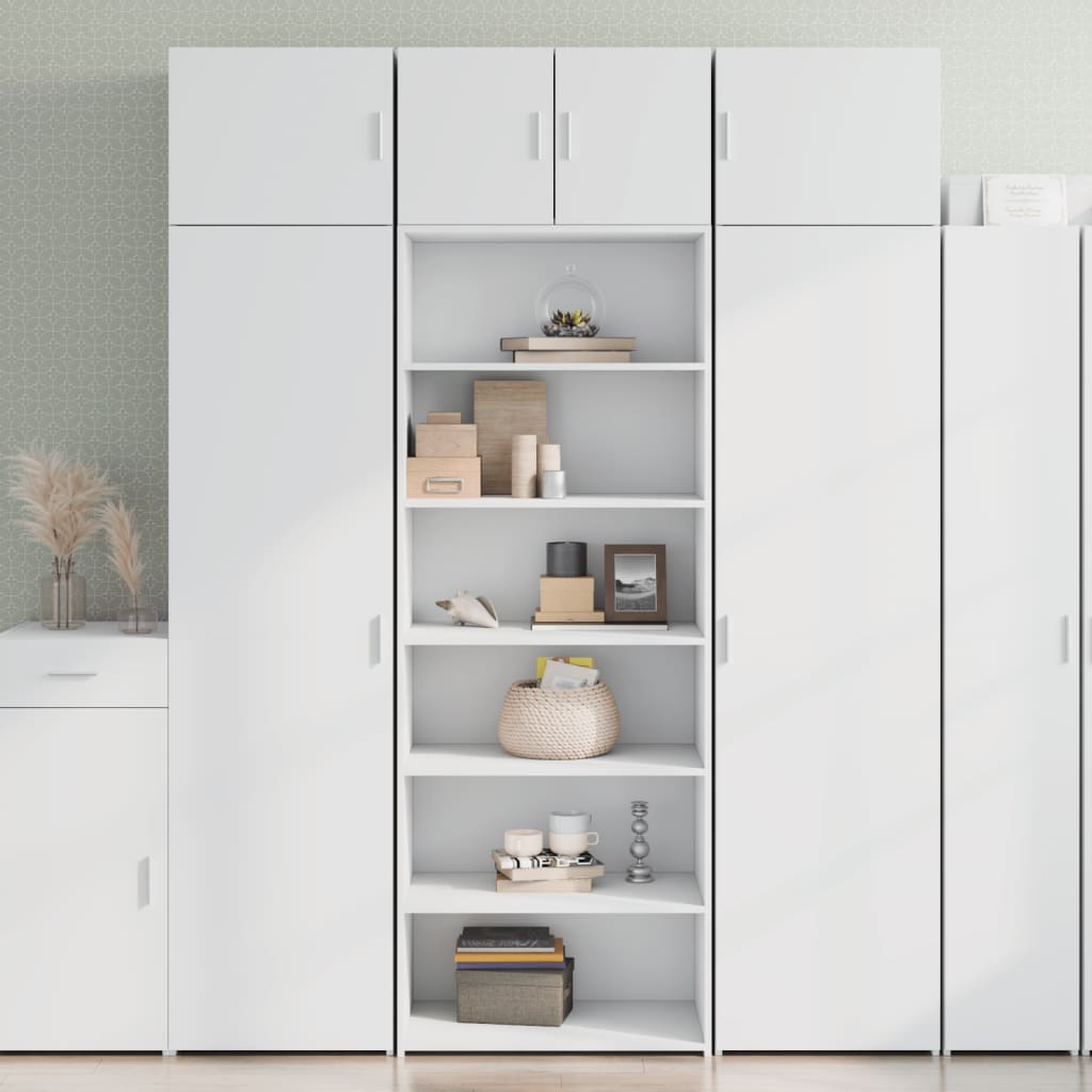 Hoge kast 70x41x185 cm bewerkt hout wit is nu te koop bij PeponiXL, paradijselijk wonen!