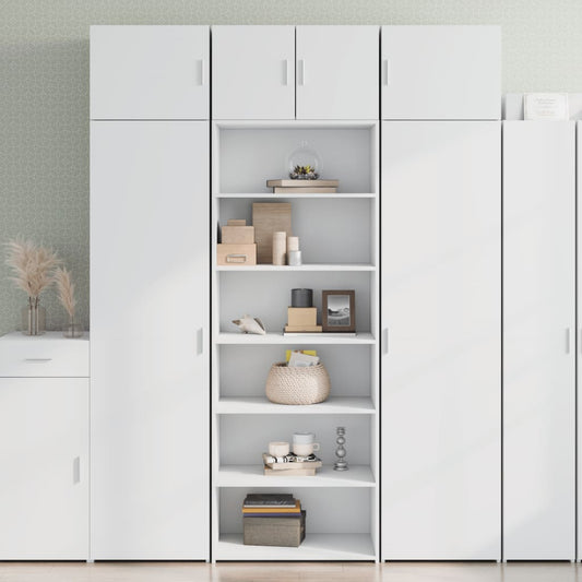 Hoge kast 70x41x185 cm bewerkt hout wit is nu te koop bij PeponiXL, paradijselijk wonen!