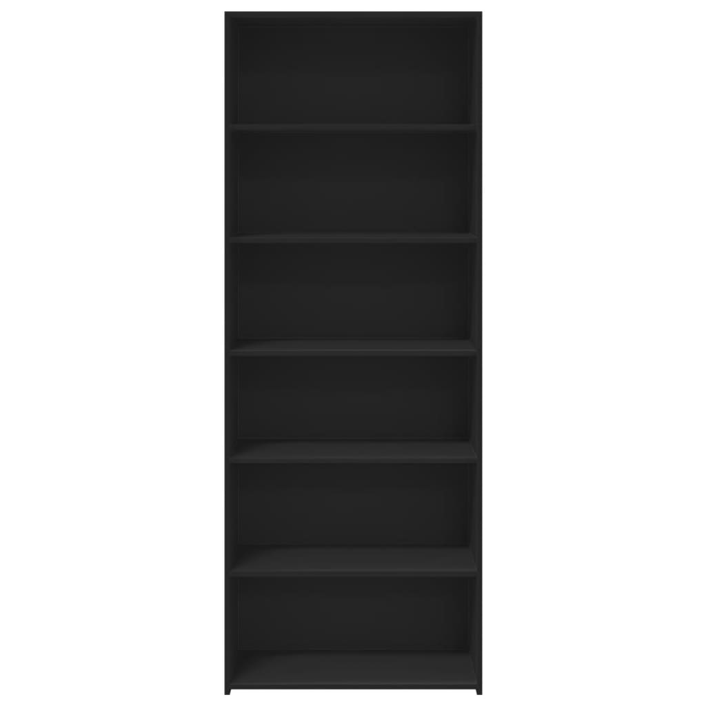 Hoge kast 70x41x185 cm bewerkt hout zwart is nu te koop bij PeponiXL, paradijselijk wonen!