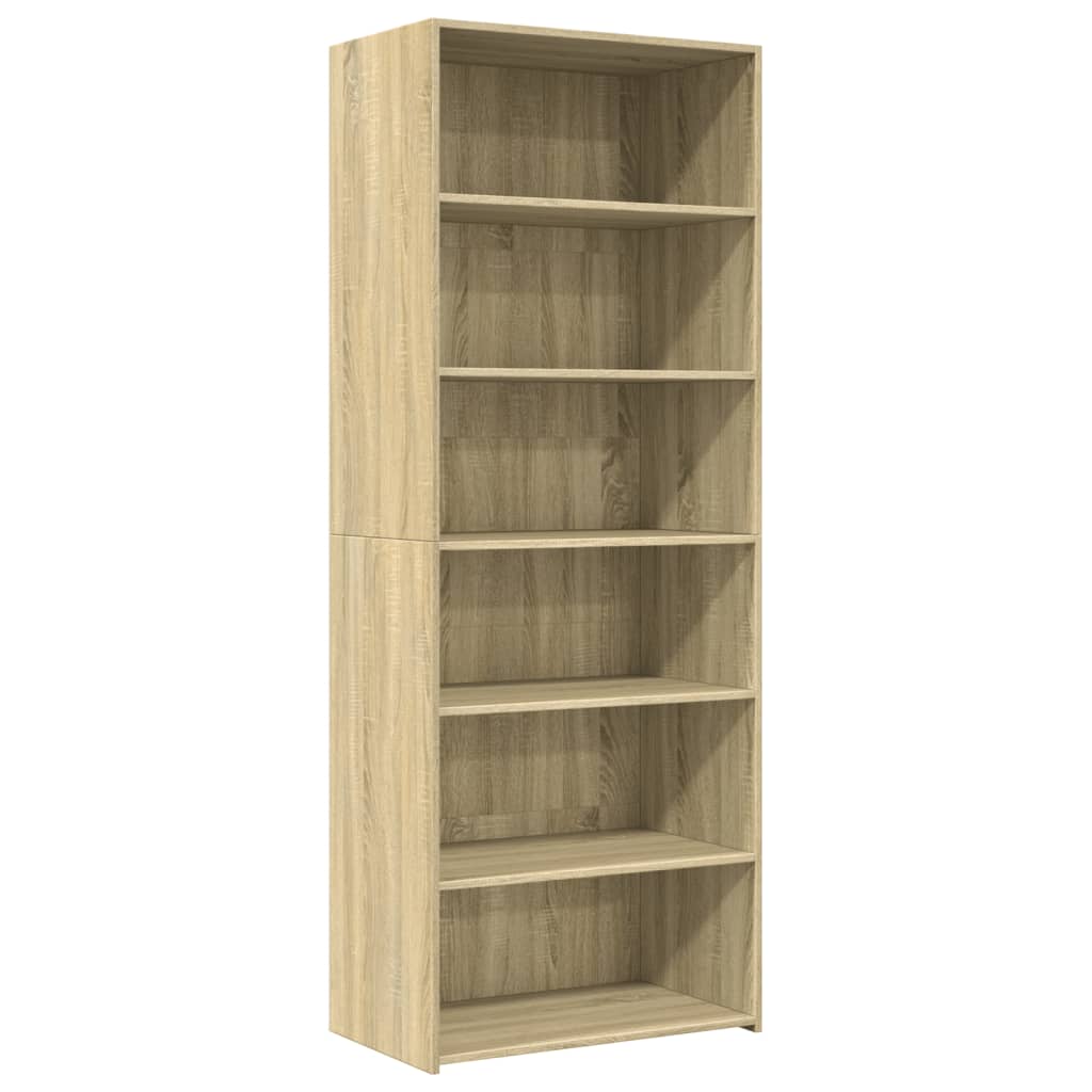 Hoge kast 70x41x185 cm bewerkt hout sonoma eikenkleurig is nu te koop bij PeponiXL, paradijselijk wonen!