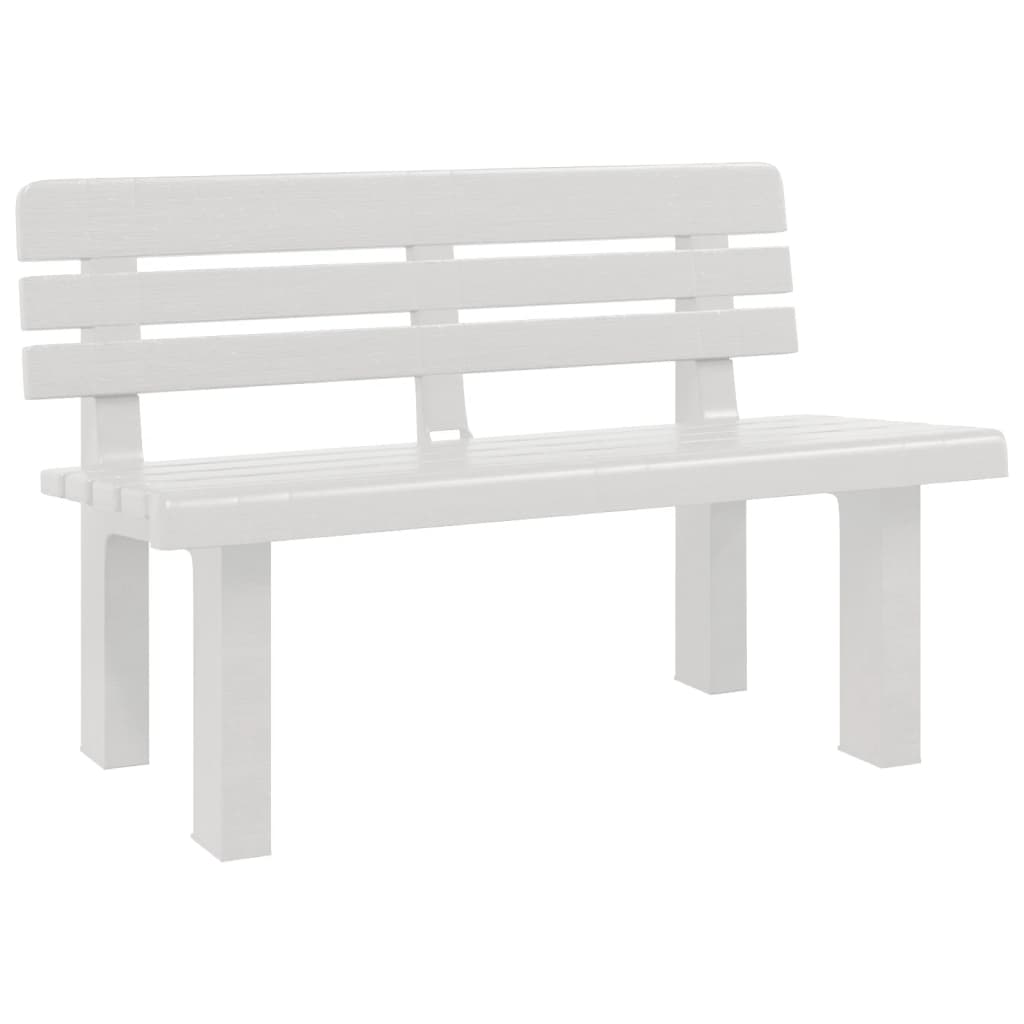 Tuinbankje 110x52x71 cm polypropeen wit is nu te koop bij PeponiXL, paradijselijk wonen!