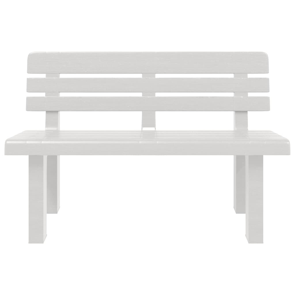Tuinbankje 110x52x71 cm polypropeen wit is nu te koop bij PeponiXL, paradijselijk wonen!