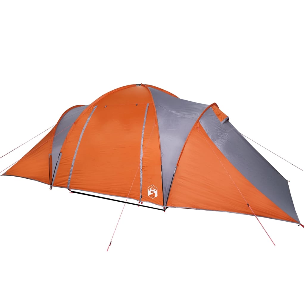 Koepeltent 6-persoons waterdicht grijs en oranje is nu te koop bij PeponiXL, paradijselijk wonen!