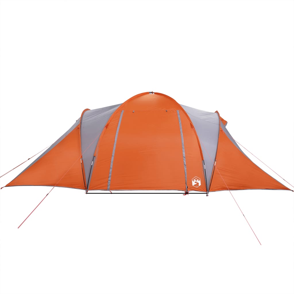 Koepeltent 6-persoons waterdicht grijs en oranje is nu te koop bij PeponiXL, paradijselijk wonen!