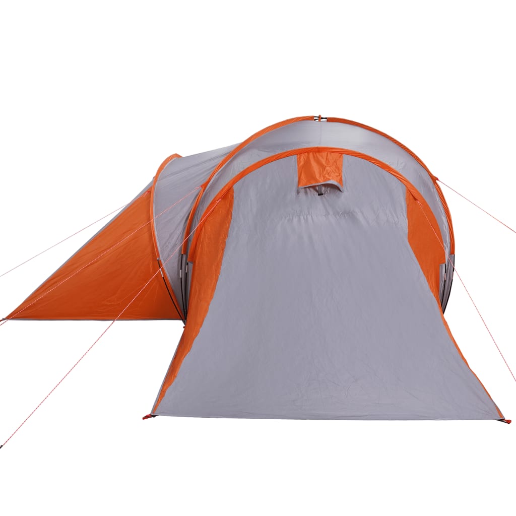 Koepeltent 6-persoons waterdicht grijs en oranje is nu te koop bij PeponiXL, paradijselijk wonen!