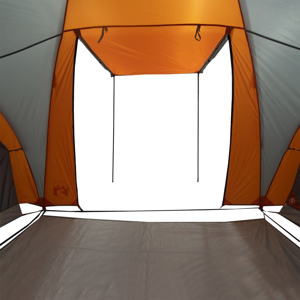 Koepeltent 6-persoons waterdicht grijs en oranje is nu te koop bij PeponiXL, paradijselijk wonen!