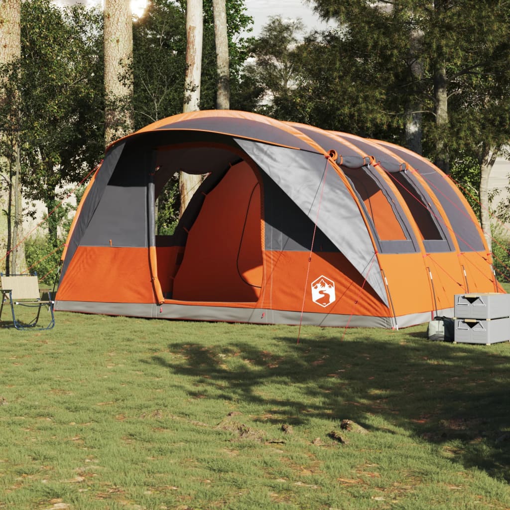 Tunneltent 5-persoons waterdicht grijs en oranje is nu te koop bij PeponiXL, paradijselijk wonen!