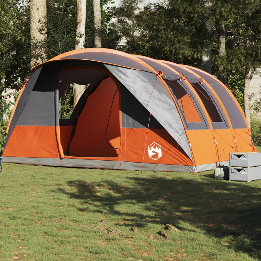 Tunneltent 5-persoons waterdicht grijs en oranje is nu te koop bij PeponiXL, paradijselijk wonen!
