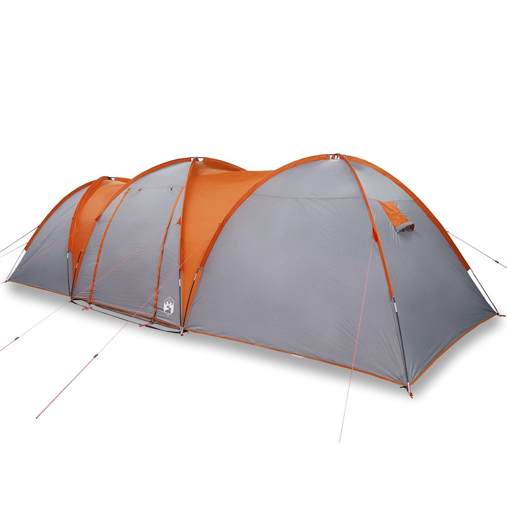 Koepeltent 8-persoons waterdicht grijs en oranje is nu te koop bij PeponiXL, paradijselijk wonen!