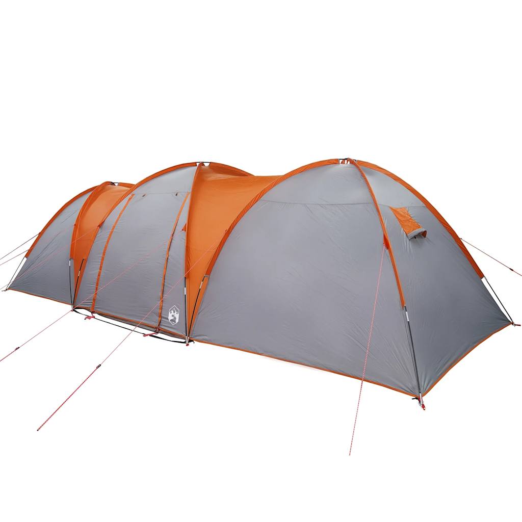 Koepeltent 8-persoons waterdicht grijs en oranje is nu te koop bij PeponiXL, paradijselijk wonen!