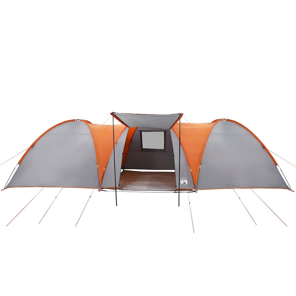 Koepeltent 8-persoons waterdicht grijs en oranje is nu te koop bij PeponiXL, paradijselijk wonen!