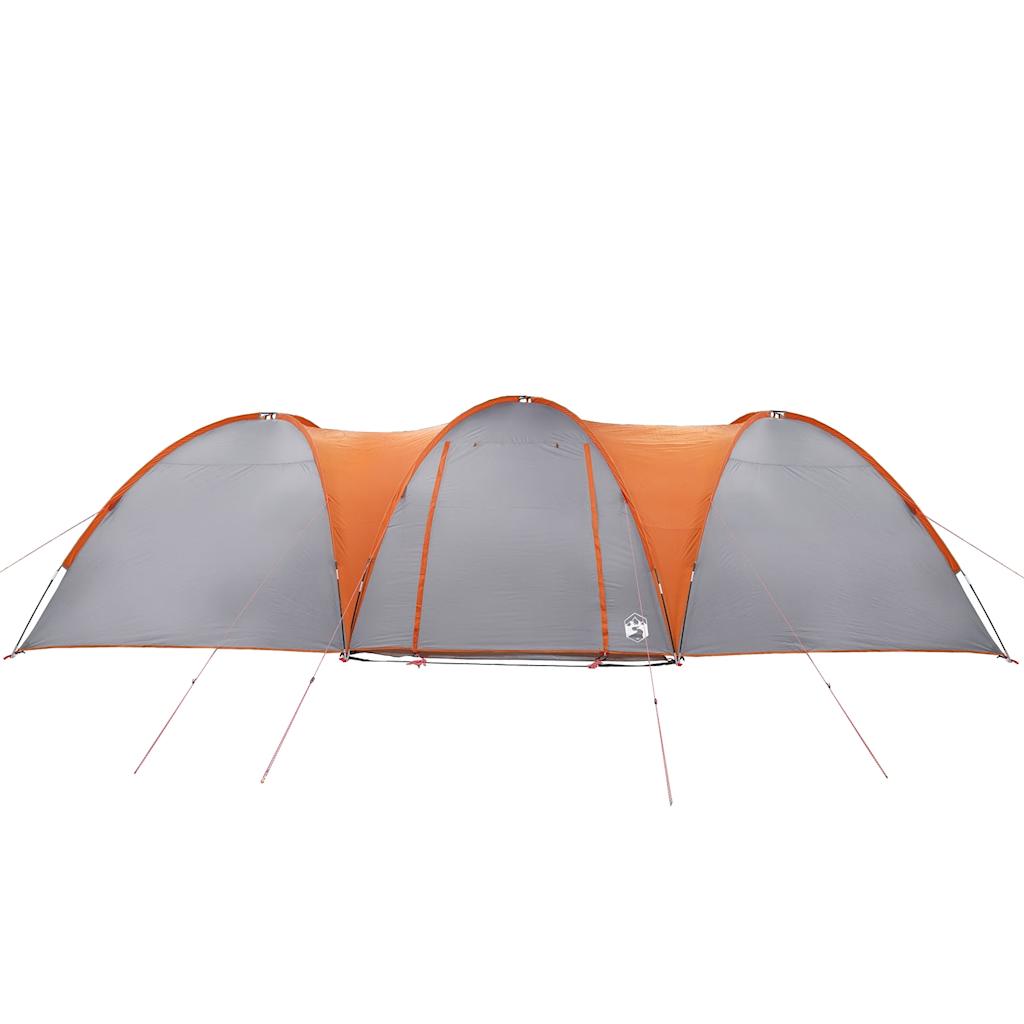 Koepeltent 8-persoons waterdicht grijs en oranje is nu te koop bij PeponiXL, paradijselijk wonen!