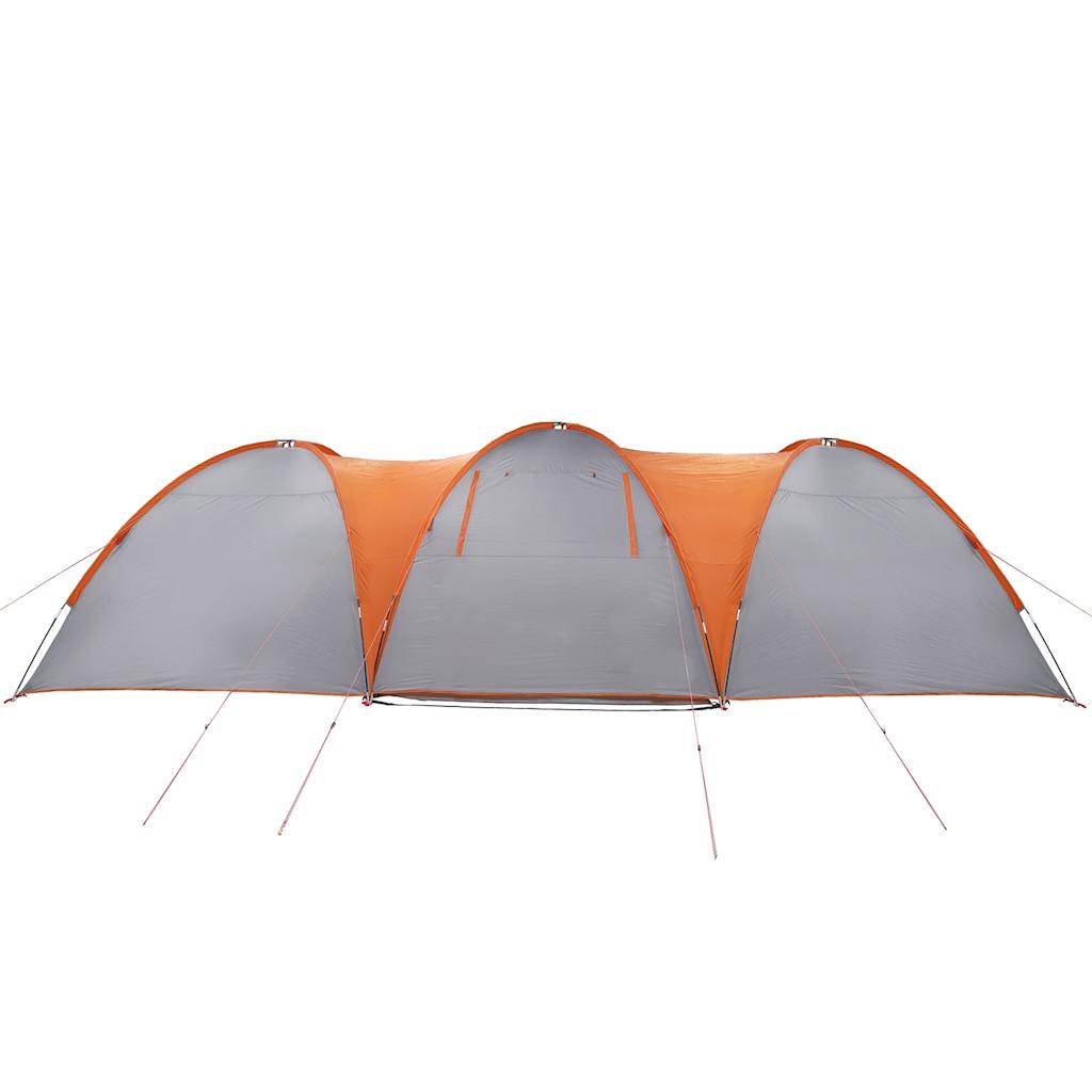 Koepeltent 8-persoons waterdicht grijs en oranje is nu te koop bij PeponiXL, paradijselijk wonen!