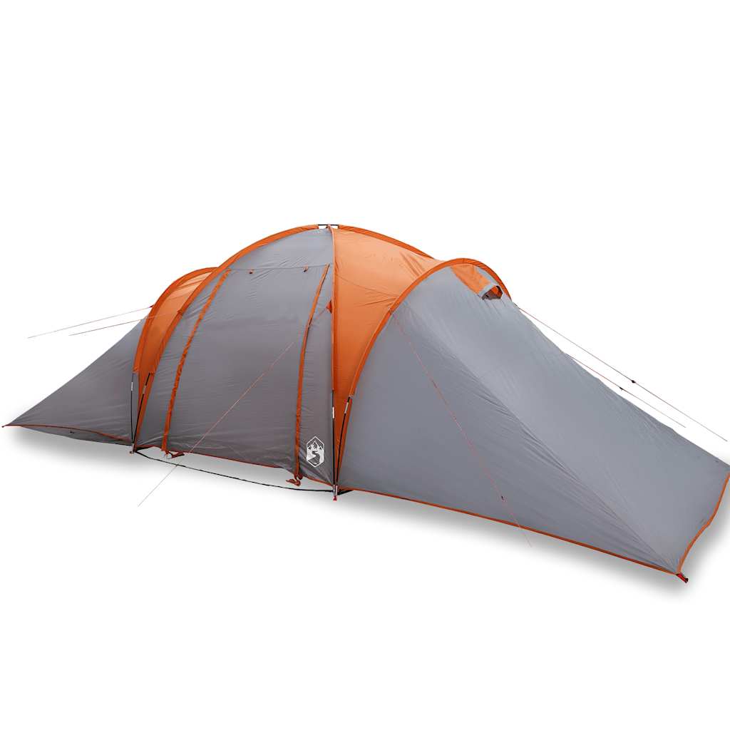 Koepeltent 6-persoons waterdicht grijs en oranje is nu te koop bij PeponiXL, paradijselijk wonen!