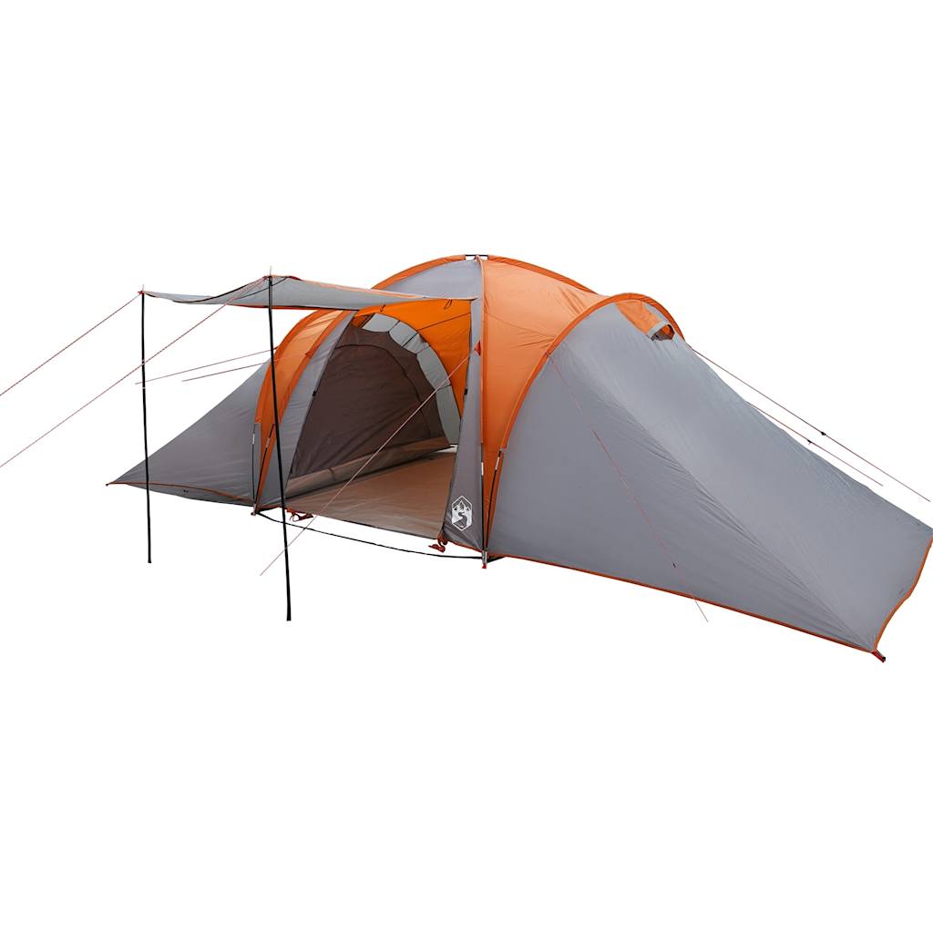 Koepeltent 6-persoons waterdicht grijs en oranje is nu te koop bij PeponiXL, paradijselijk wonen!
