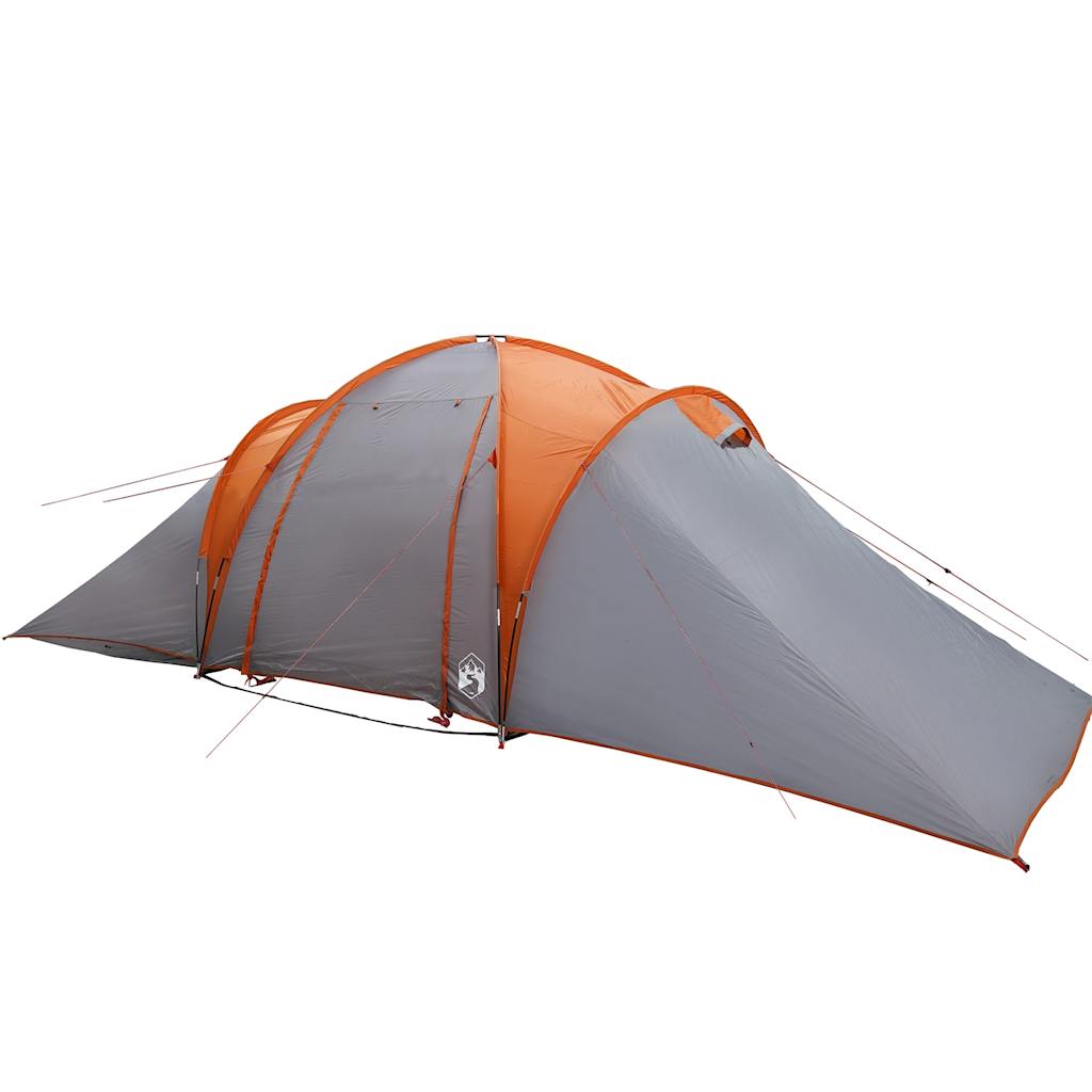 Koepeltent 6-persoons waterdicht grijs en oranje is nu te koop bij PeponiXL, paradijselijk wonen!