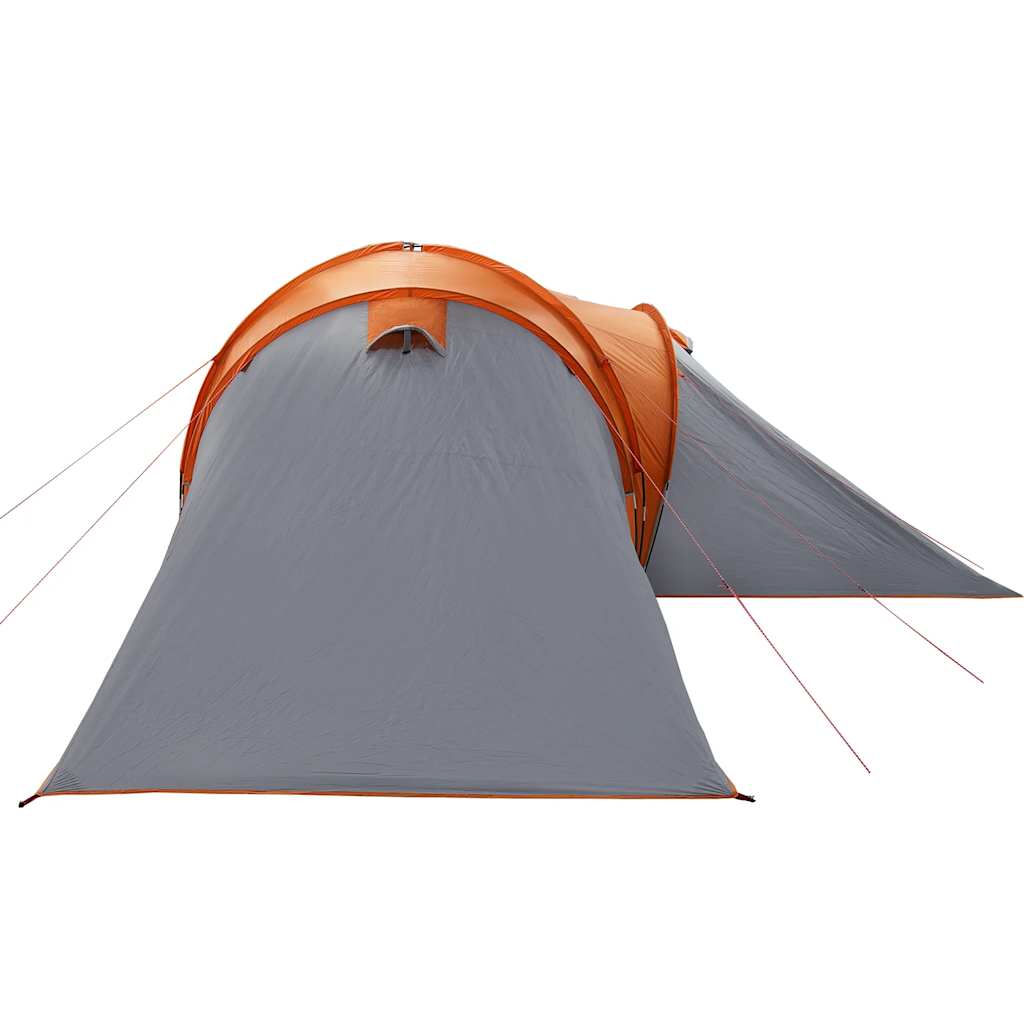 Koepeltent 6-persoons waterdicht grijs en oranje is nu te koop bij PeponiXL, paradijselijk wonen!