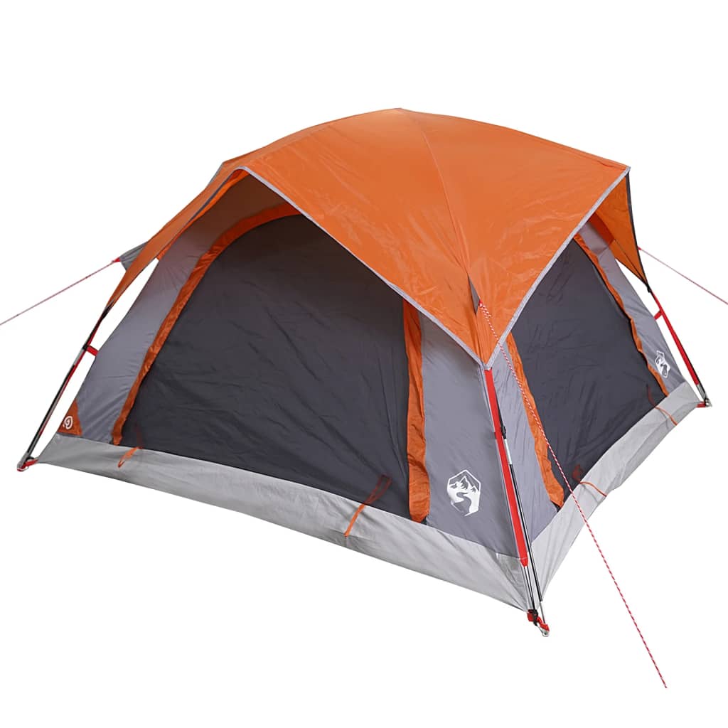 Tent 4-persoons waterdicht grijs en oranje is nu te koop bij PeponiXL, paradijselijk wonen!