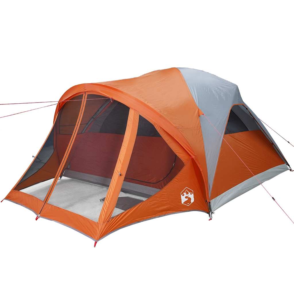 Tunneltent 6-persoons waterdicht grijs en oranje is nu te koop bij PeponiXL, paradijselijk wonen!