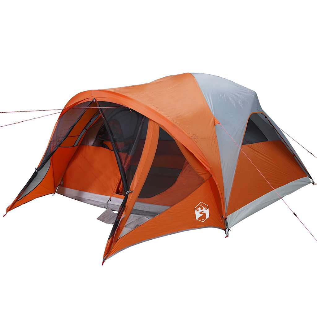 Tunneltent 6-persoons waterdicht grijs en oranje is nu te koop bij PeponiXL, paradijselijk wonen!