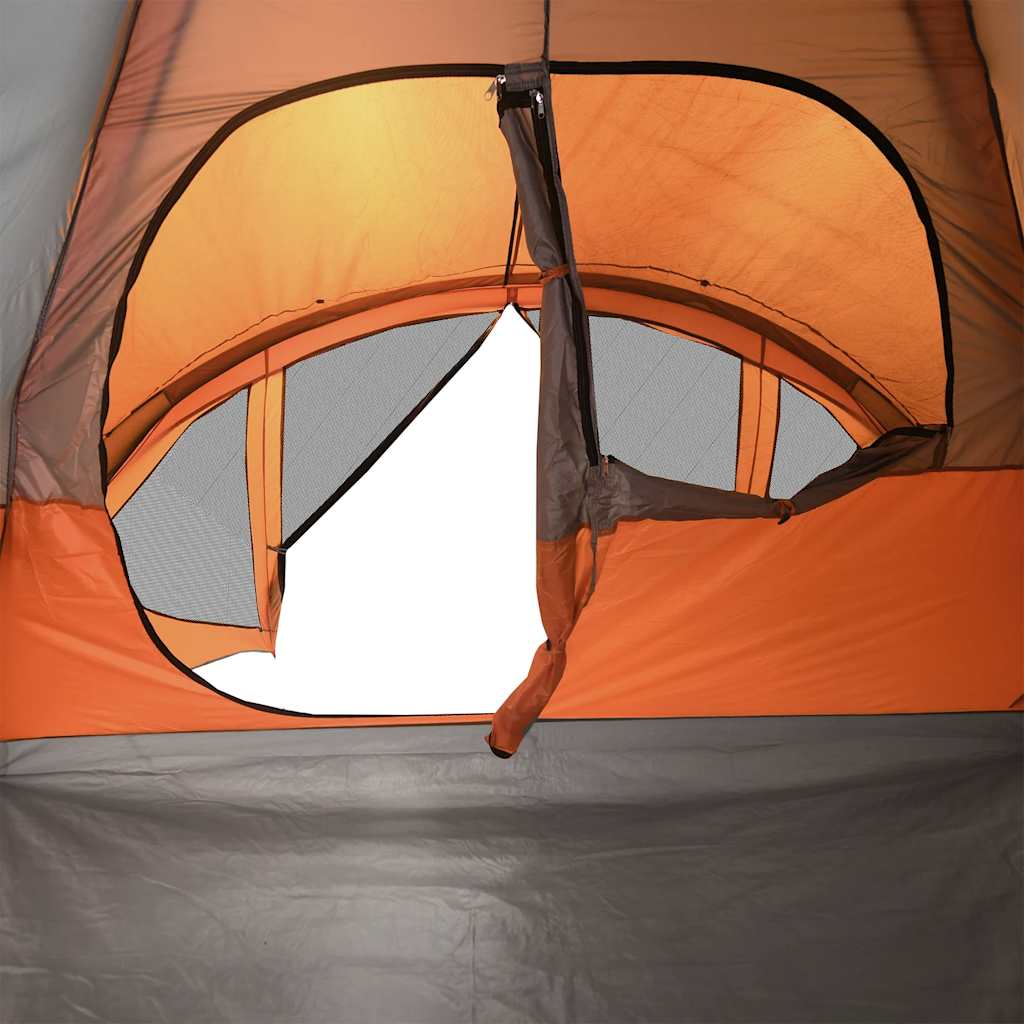 Tunneltent 6-persoons waterdicht grijs en oranje is nu te koop bij PeponiXL, paradijselijk wonen!