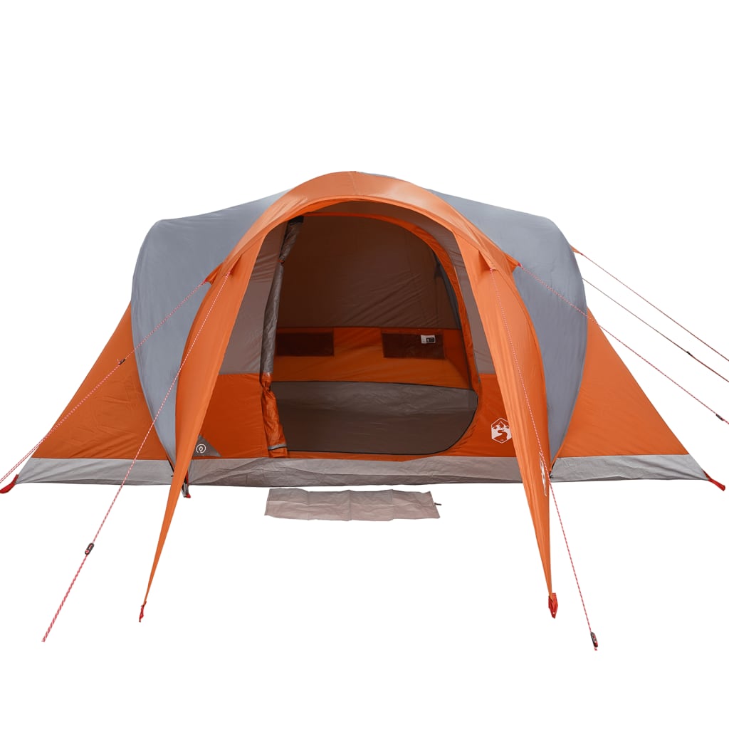Koepeltent 6-persoons waterdicht grijs en oranje is nu te koop bij PeponiXL, paradijselijk wonen!