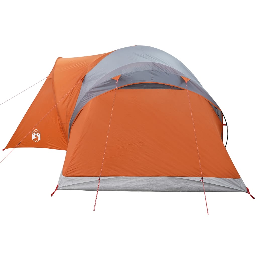 Koepeltent 6-persoons waterdicht grijs en oranje is nu te koop bij PeponiXL, paradijselijk wonen!